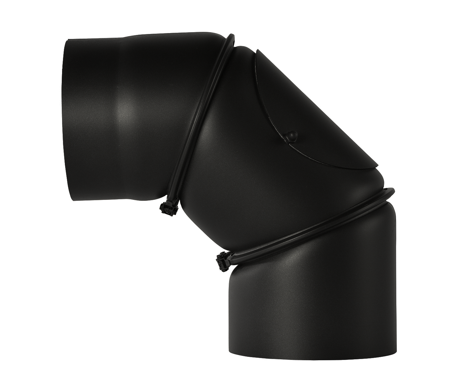 Coude réglable 90° avec porte de visite - acier 2mm - Ø150mm