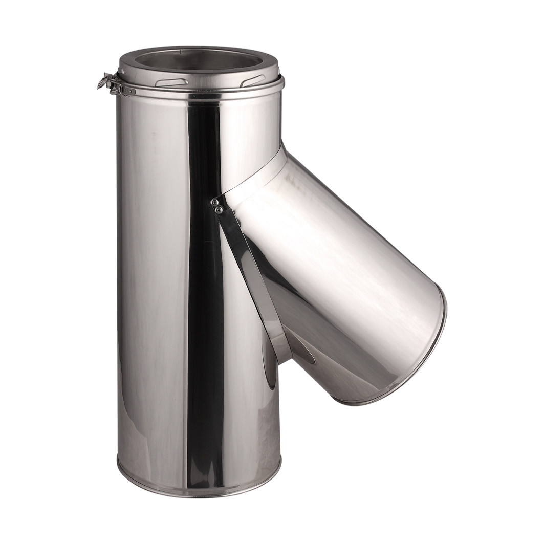 Té de raccordement en inox 45°– Ø130-150-180-200mm