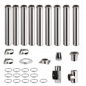 Kit conduit de cheminée 9 tuyaux double paroi isolés 100cm - Ø 130-150-180-200mm