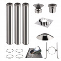 KIT CONDUIT DE CHEMINÉE 3 TUYAUX DOUBLE PAROI ISOLÉS 100CM - Ø 130-150-180-200MM