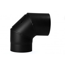 Coude 90° conduit poêle à bois avec trappe d’entretien en acier 2mm - Ø150mm