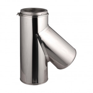 Té de raccordement en inox 45°– Ø130-150-180-200mm