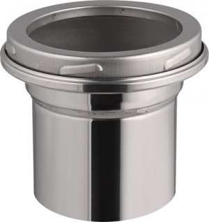 Adaptateur double à simple paroi en inox - Ø130-150-180-200mm